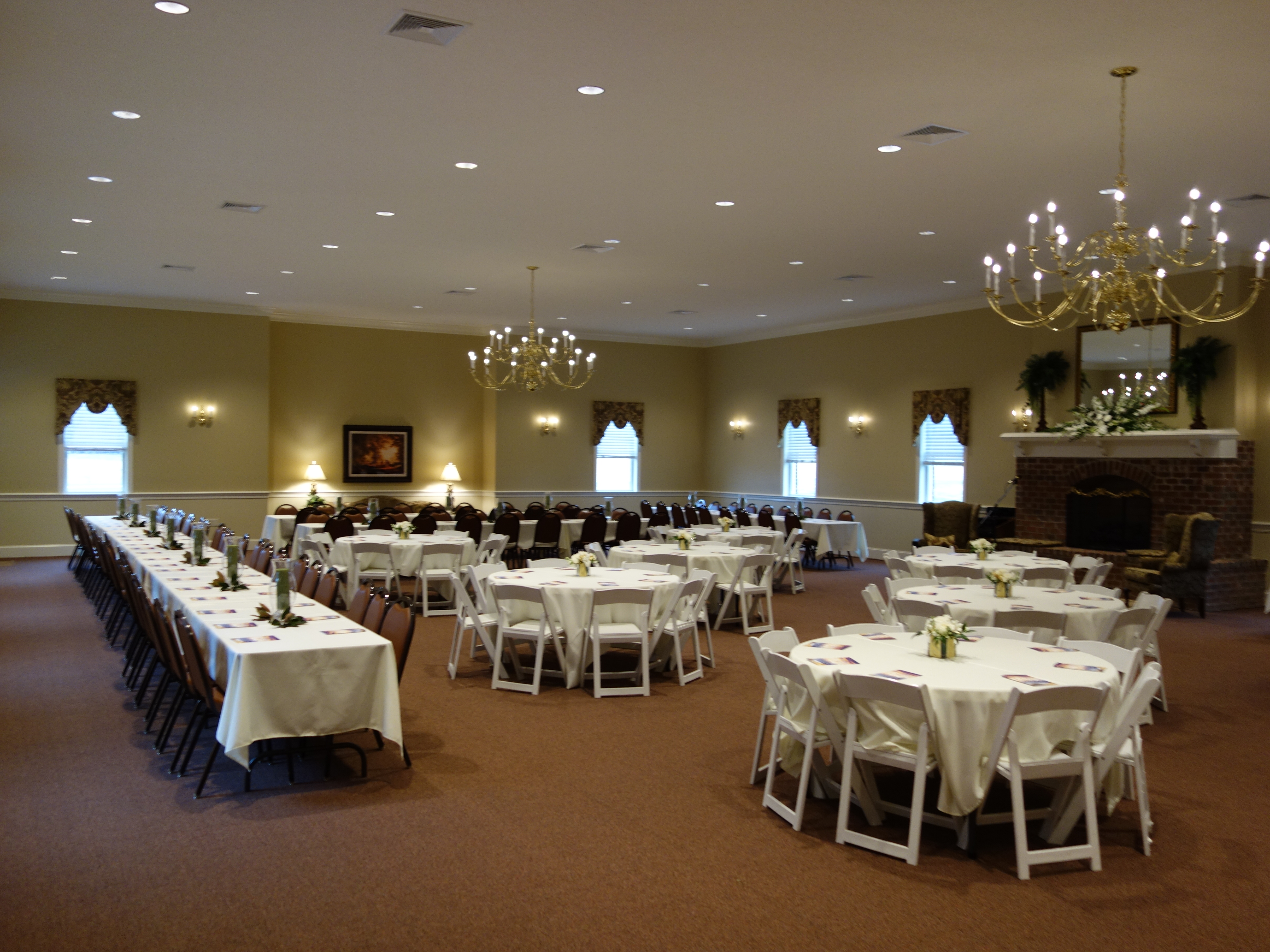 Finished fellowship hall interior 