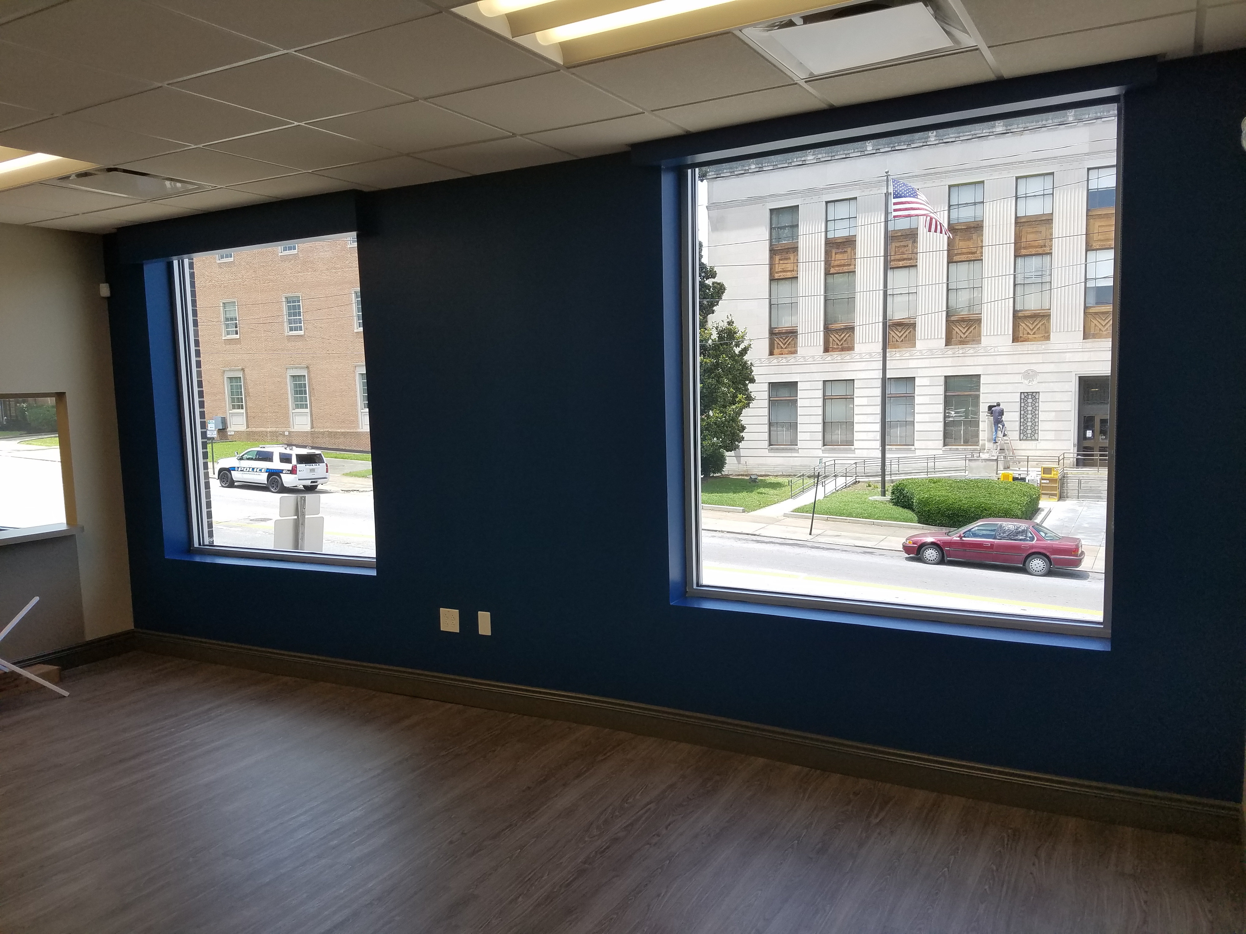 Room with large windows