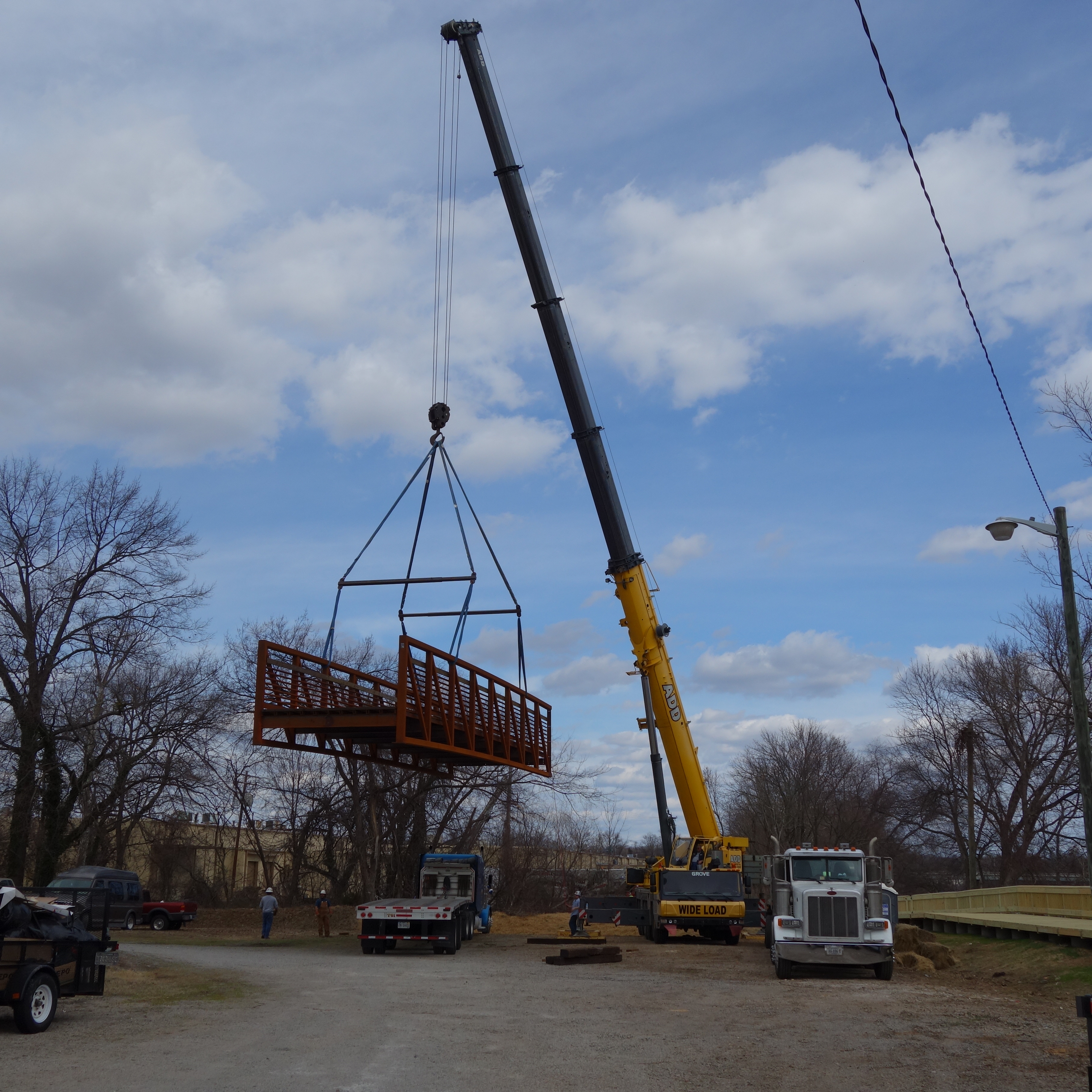 construction site with crane